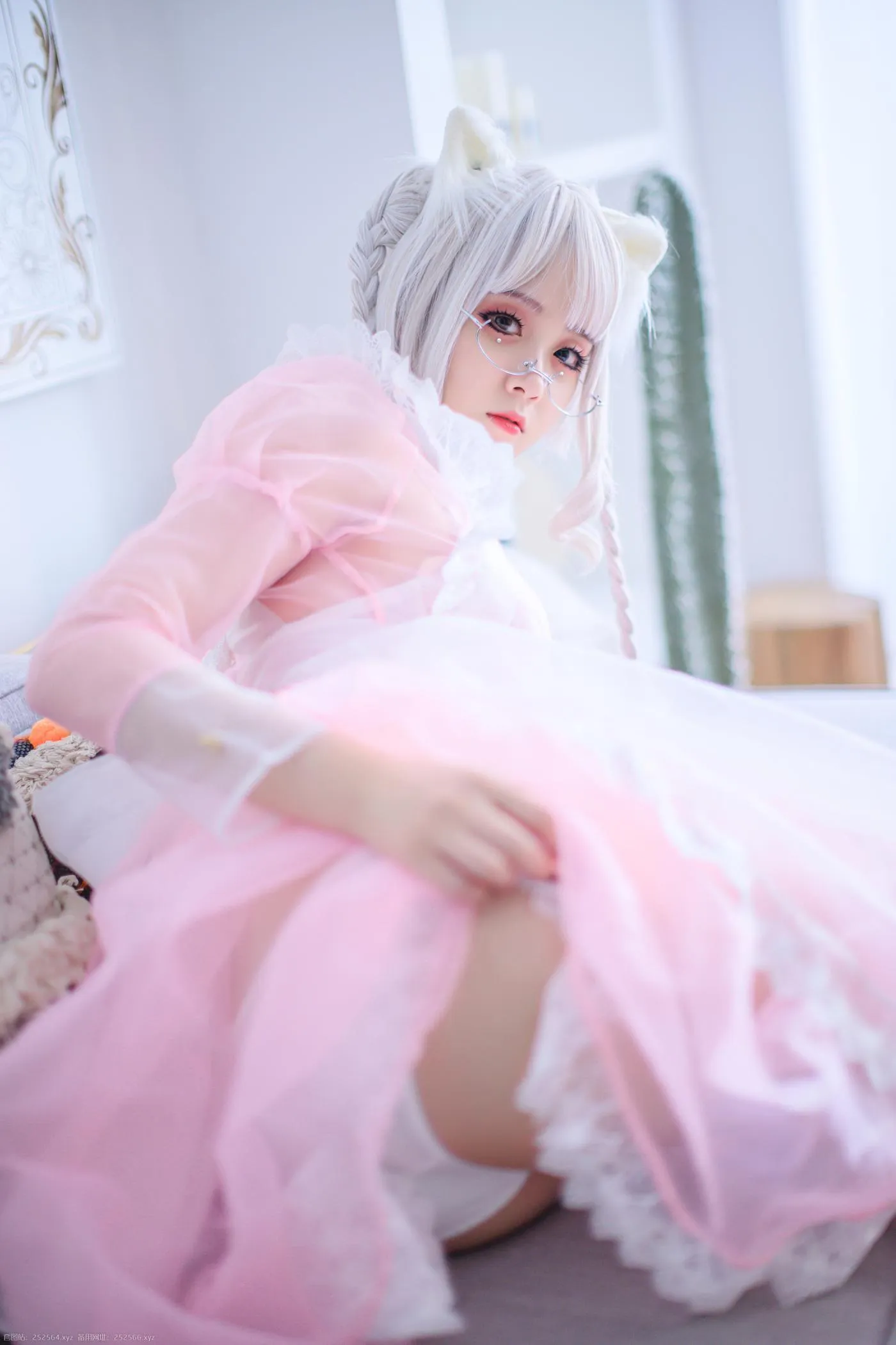 Akisoso秋楚楚 – NO.23 -粉色透明女仆 [21P]插图9